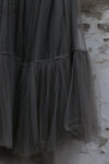 Marc Le Bihan patchwork layered skirt France Handmade MLB-2583-DUSTY GREY